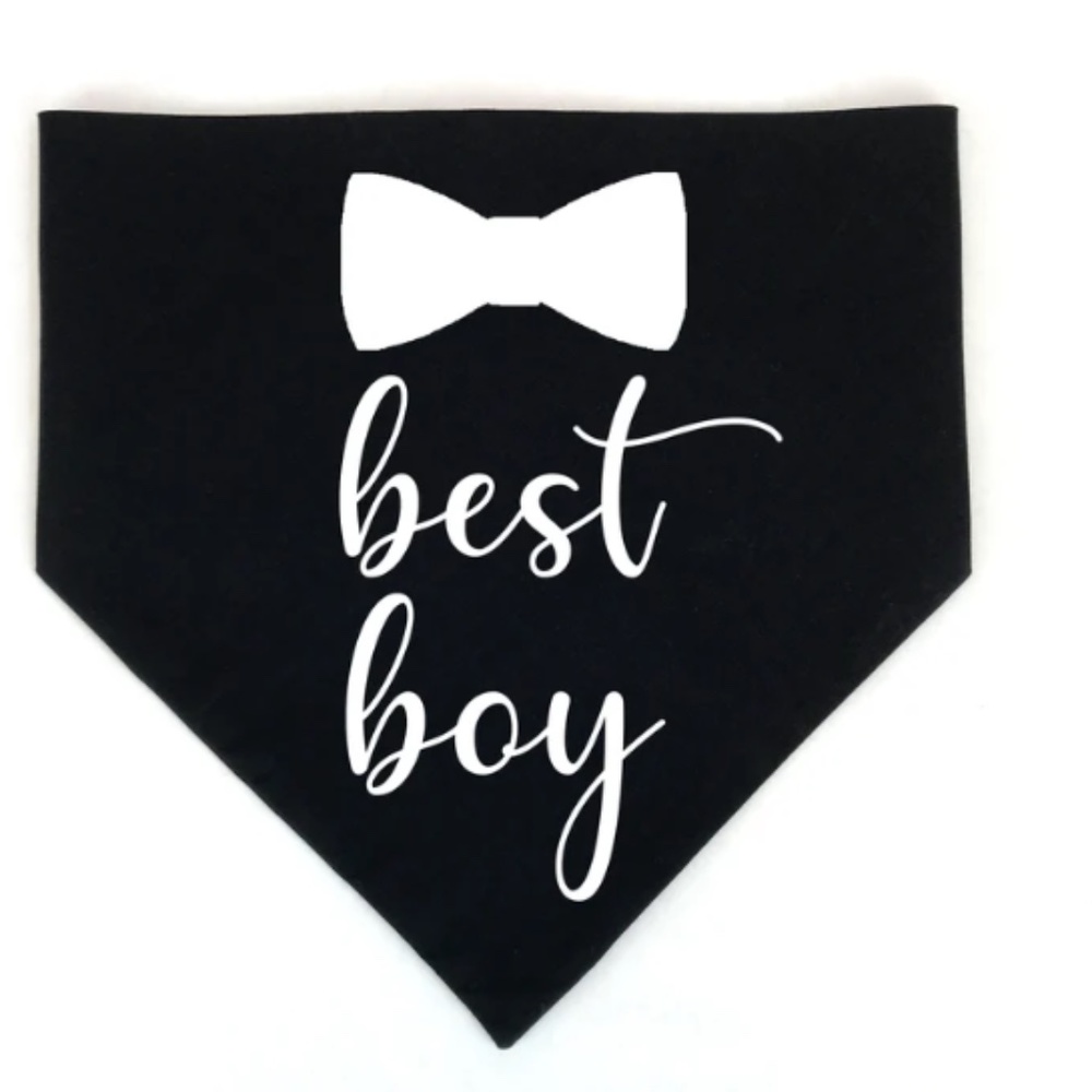 Wedding Dog Bandana "Best Boy"